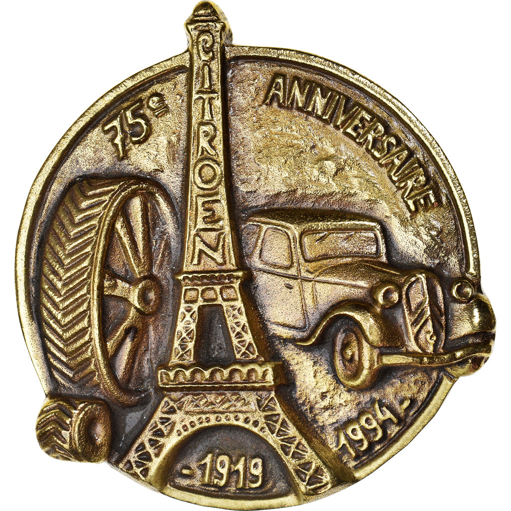 France, Médaille, 75ème Anniversaire de Citroën, Automobile, 1994, Liblin