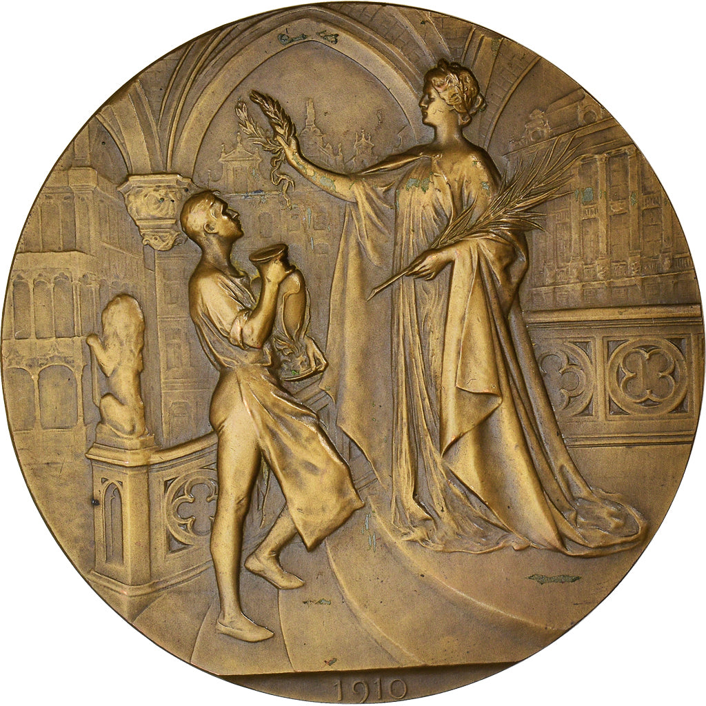 Belgien, Medaille, Exposition Universelle de Bruxellles, Arts & Culture, 1910