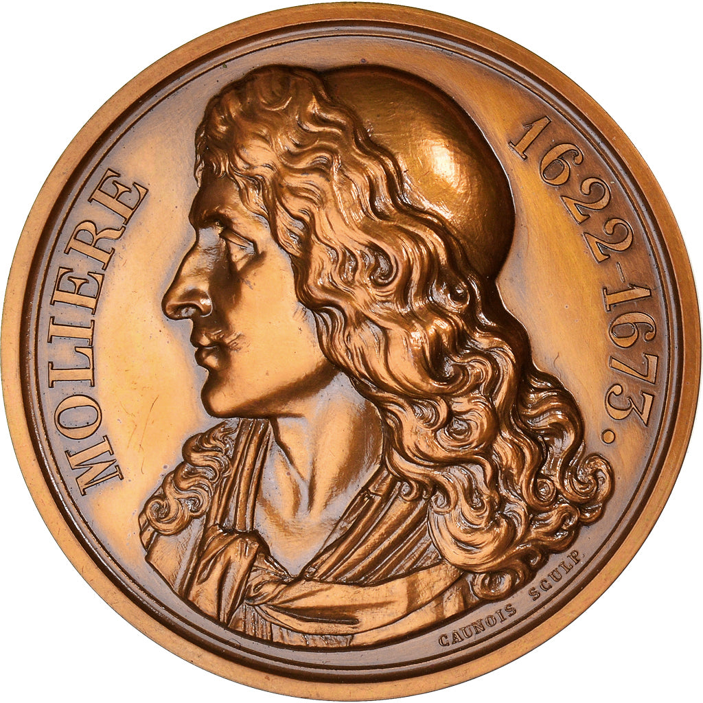 France, Medal, Molière, Arts & Culture, Caunois, MS(65-70), Bronze