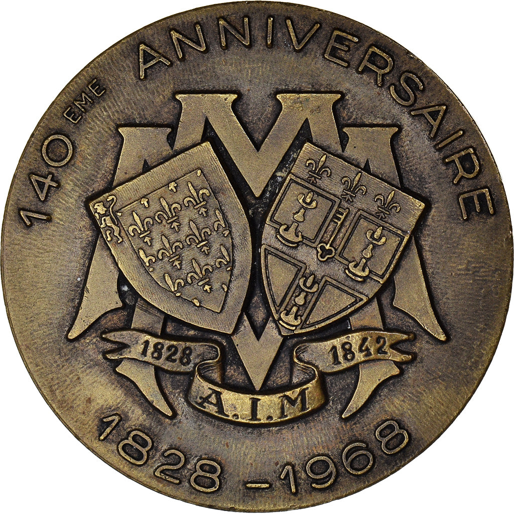 Frankreich, Medaille, Insurance, Mutuelle du Mans Incendie, 140 Ans, 1968, UNZ