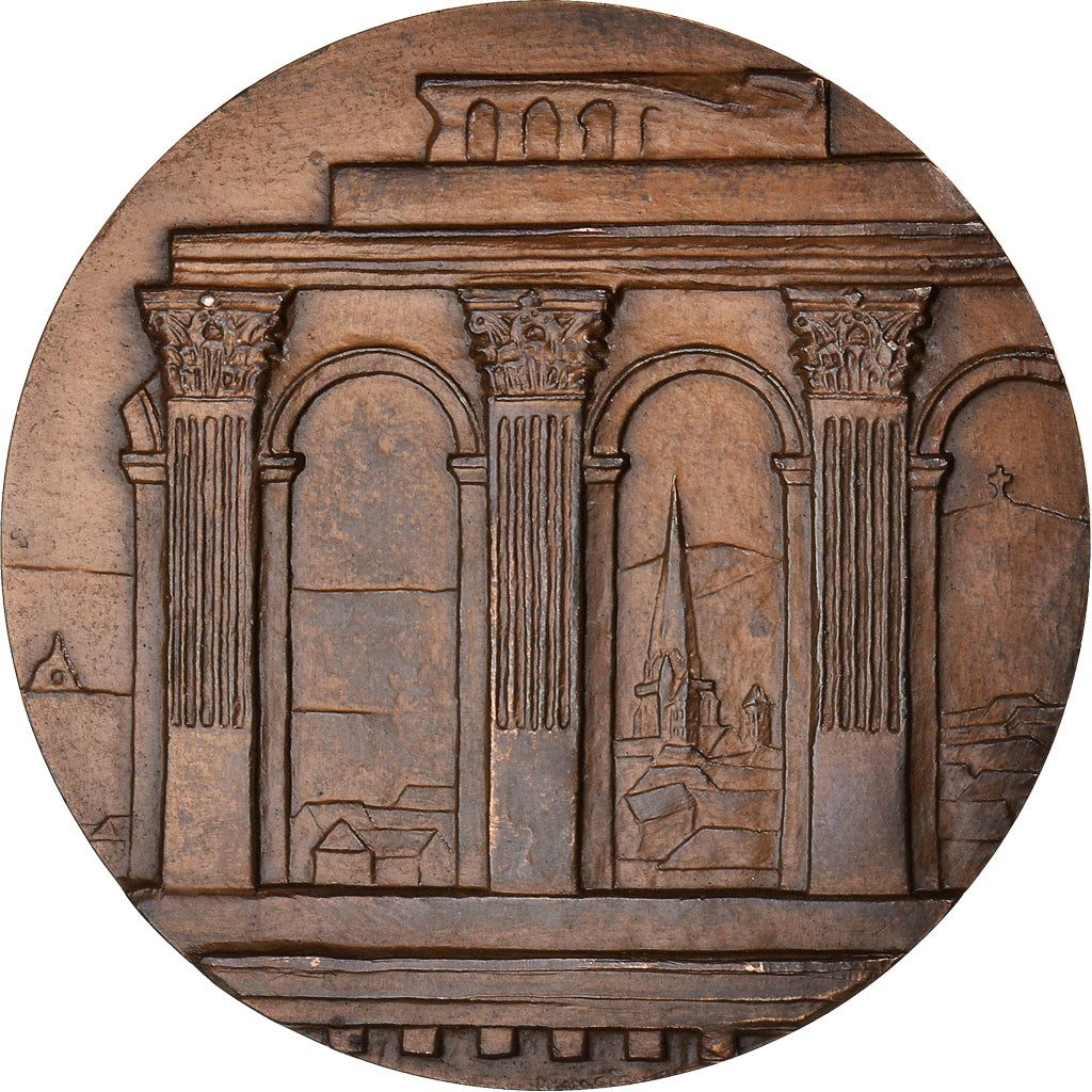 Francia, medalla, Ville d'Autun, Bourgogne, Geography, 1983, SC, Bronce