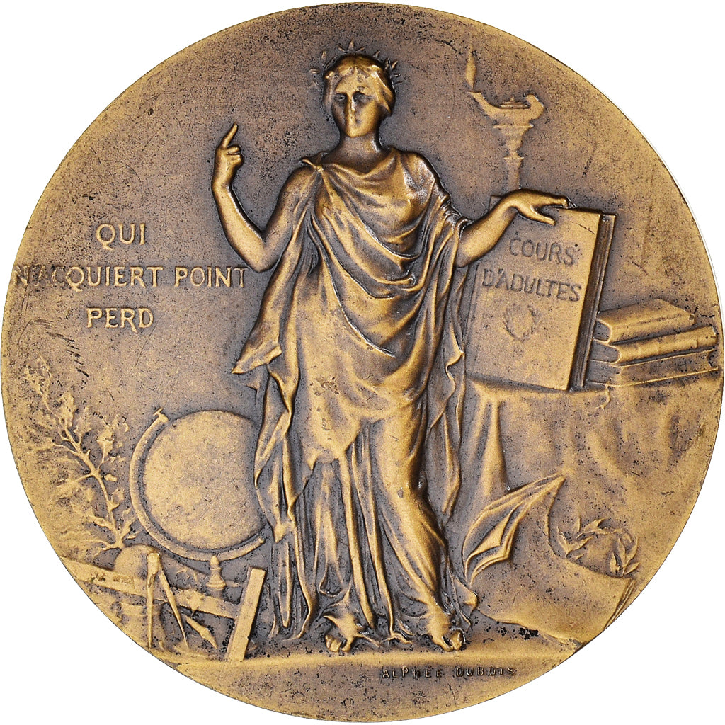 França, medalha, Instruction Publique, Concours d'Adultes, Rhône, 1934