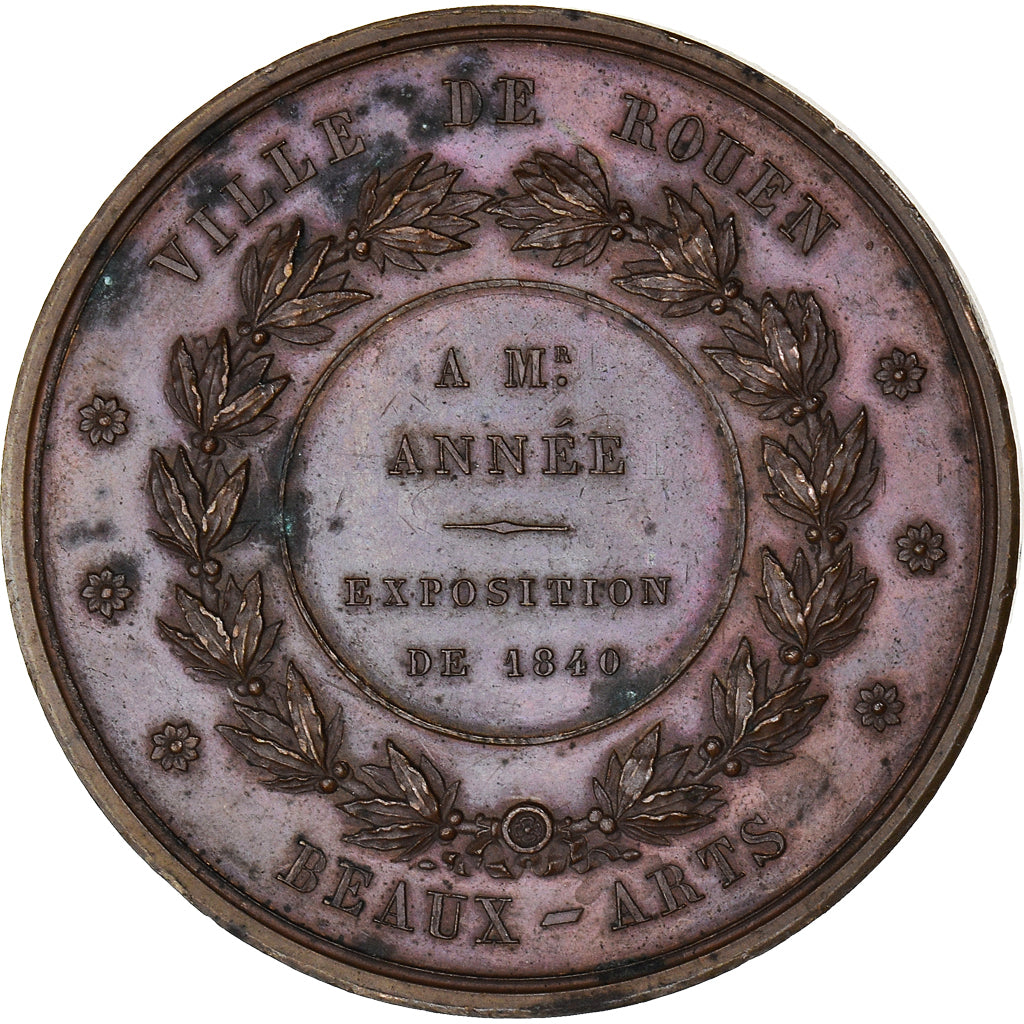 France, Medal, Louis Philippe I, Beaux-Arts, Exposition de Rouen, 1840