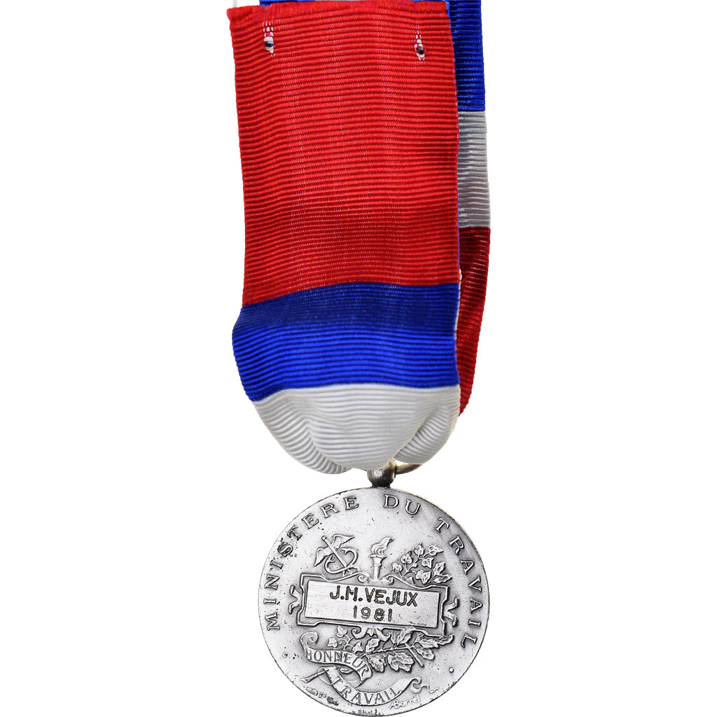France, Médaille d'honneur du travail, Medal, 1981, Excellent Quality