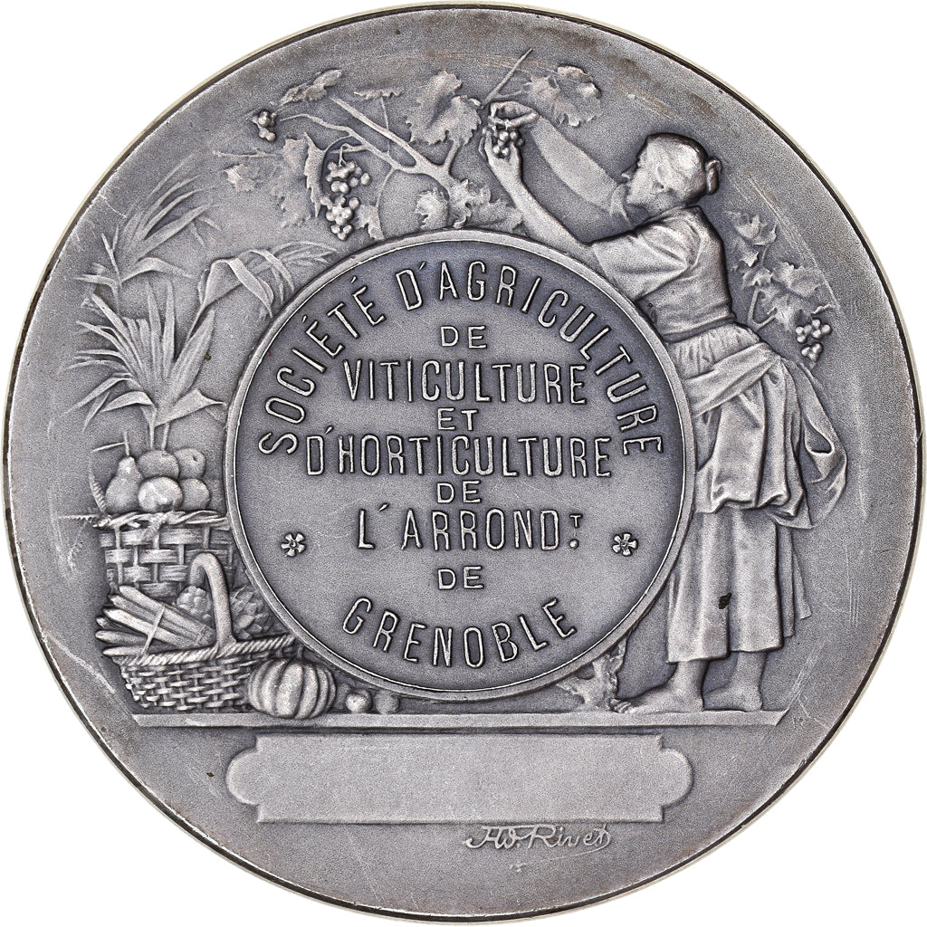 France, Medal, Société d'Agriculture, Viticulture de Grenoble, Rivet, MS(63)