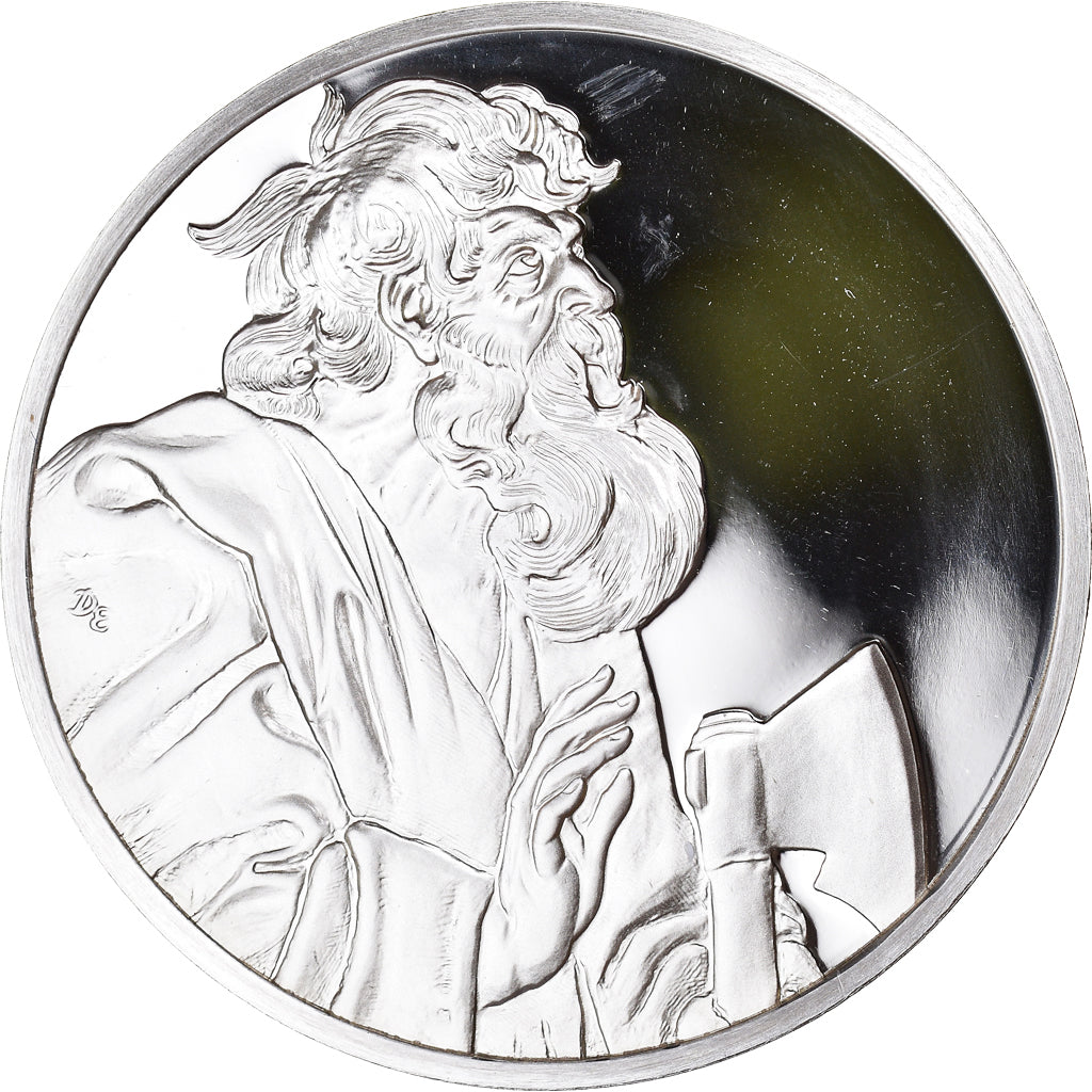 Francja, medal, Peinture, Rubens, l'Apôtre Matthieu, 1980, Proof, MS(65-70)