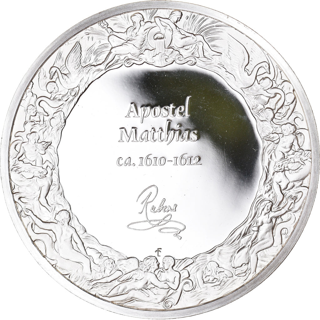 Francja, medal, Peinture, Rubens, l'Apôtre Matthieu, 1980, Proof, MS(65-70)