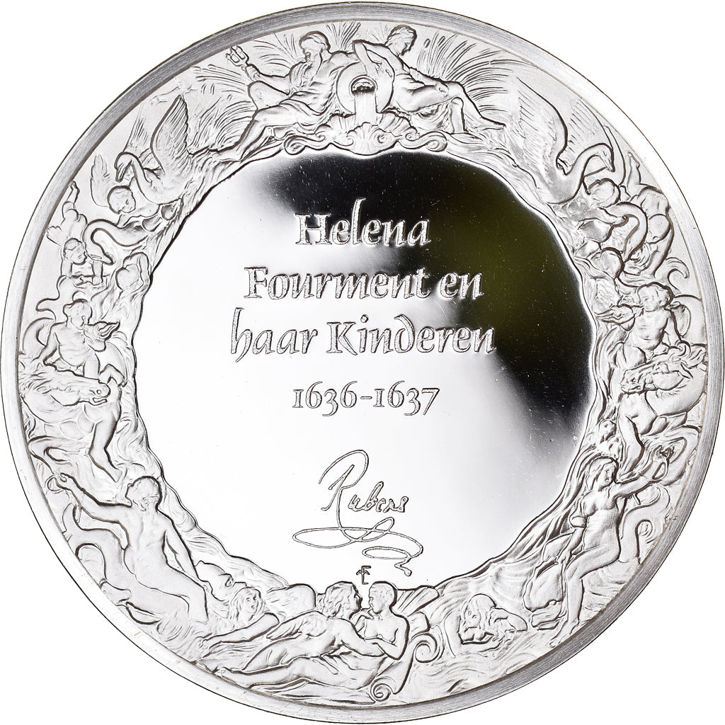 France, Medal, Peinture, Rubens, Portrait d'Hélène Fourment, 1980, Proof
