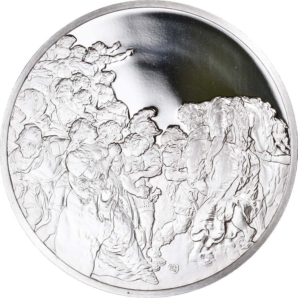 Francja, medal, Peinture, Rubens, L'Enlèvement des Sabines, 1980, Proof
