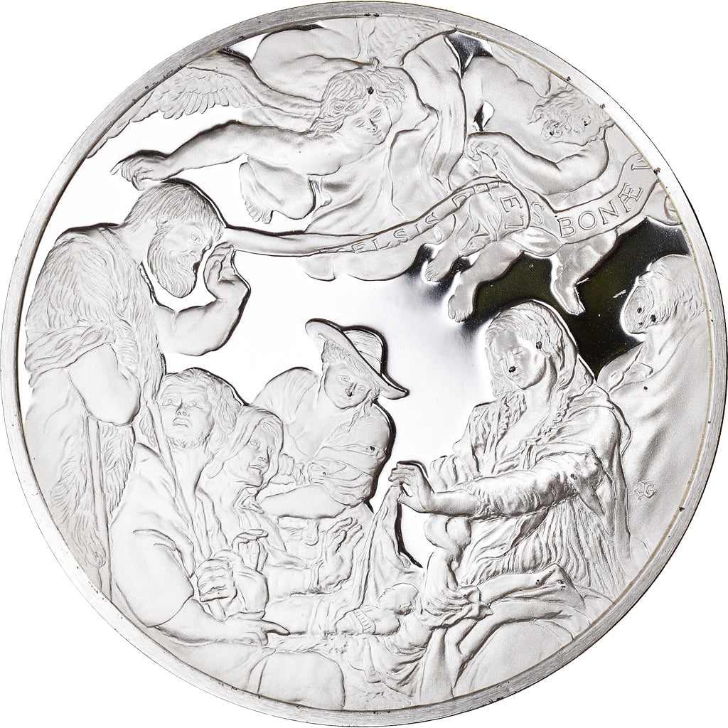 France, Médaille, Peinture, Rubens, L'Adoration des Bergers, 1980, Proof, FDC