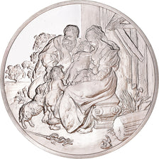 France, Medal, Peinture, Rubens, La Sainte Famille avec Saint Jean, 1980, Proof