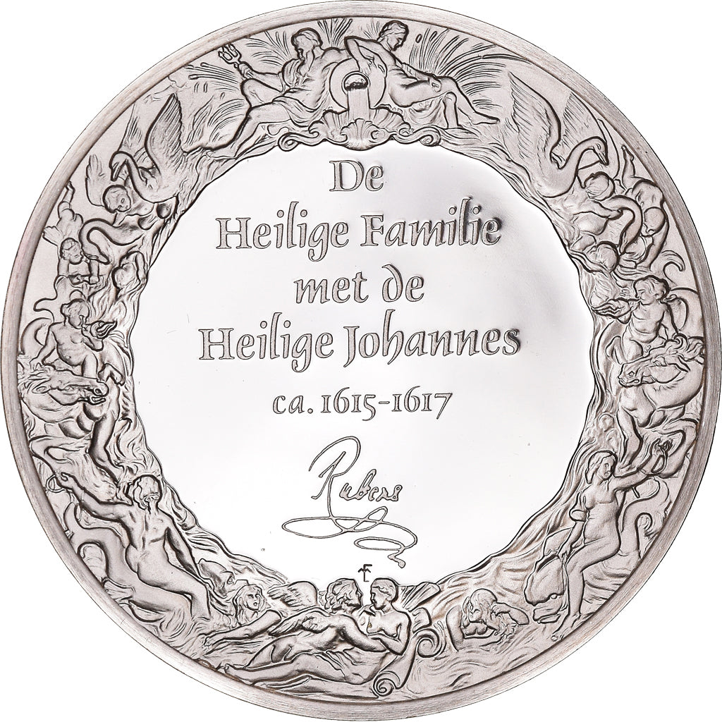 France, Medal, Peinture, Rubens, La Sainte Famille avec Saint Jean, 1980, Proof