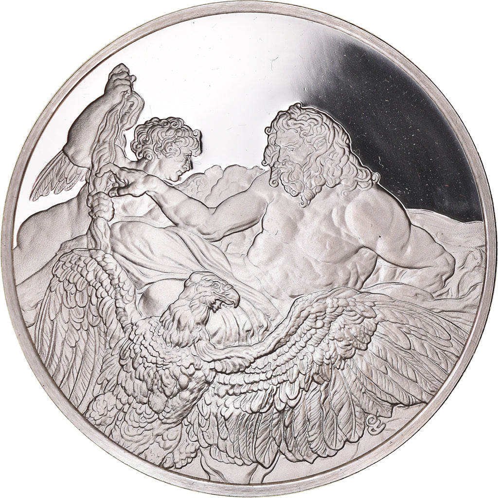 Francia, medalla, Peinture, Rubens, Cupidon suppliant Jupiter, 1980, Proof, FDC