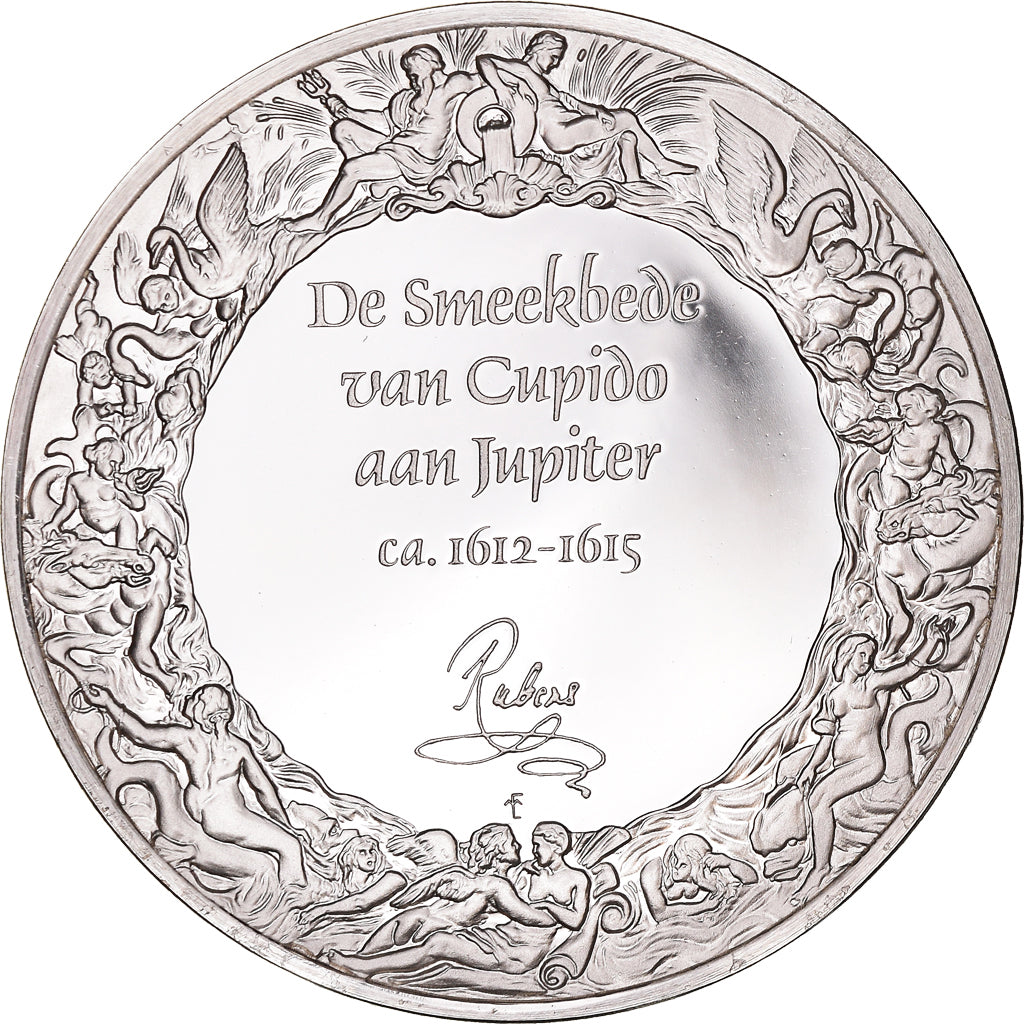 Francia, medalla, Peinture, Rubens, Cupidon suppliant Jupiter, 1980, Proof, FDC
