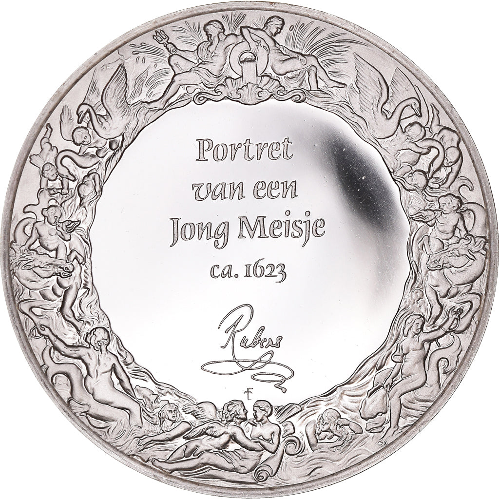 Frankreich, Medaille, Peinture, Rubens, Portrait d'une Jeune Fille, 1980, Proof