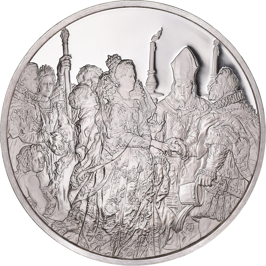 Francia, medalla, Peinture, Rubens, Le Mariage de Marie de Médicis, 1980
