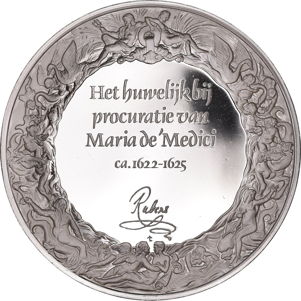 Francia, medalla, Peinture, Rubens, Le Mariage de Marie de Médicis, 1980