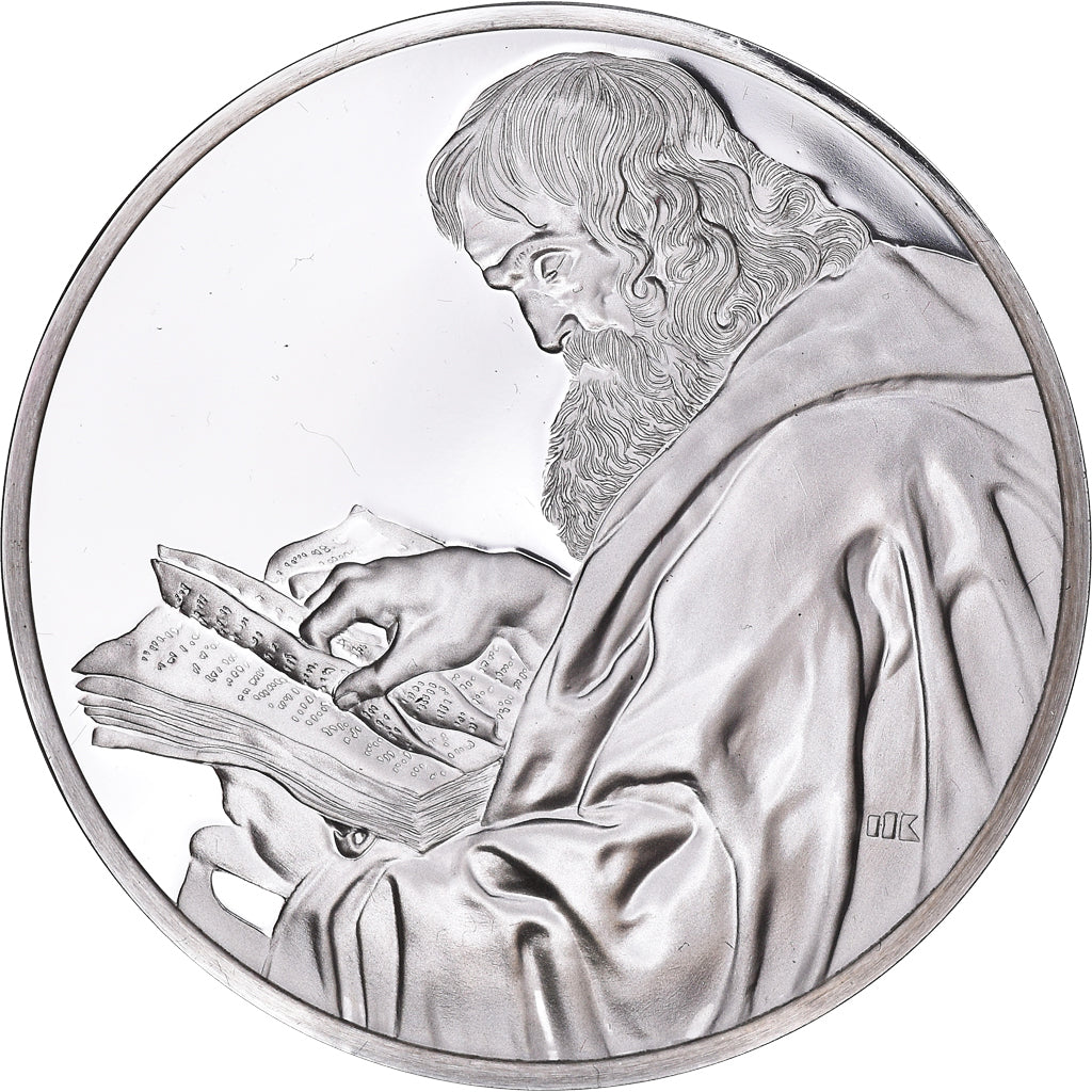 Francia, medalla, Peinture, Rubens, L'Apôtre Simon, 1980, Proof, FDC, Plata