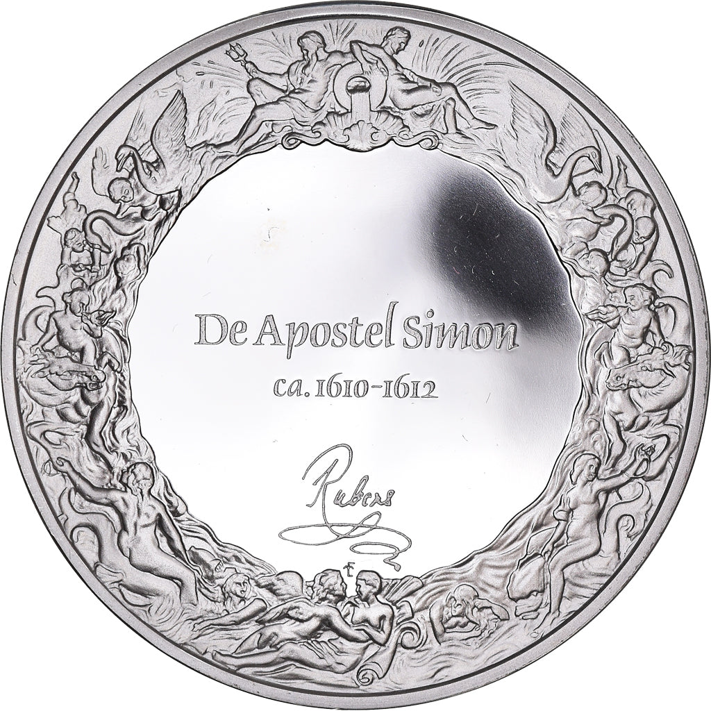 Francia, medalla, Peinture, Rubens, L'Apôtre Simon, 1980, Proof, FDC, Plata