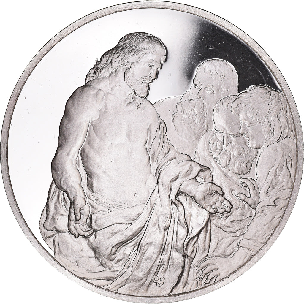 France, Médaille, Peinture, Rubens, L'Incrédulité de Saint Thomas, 1980