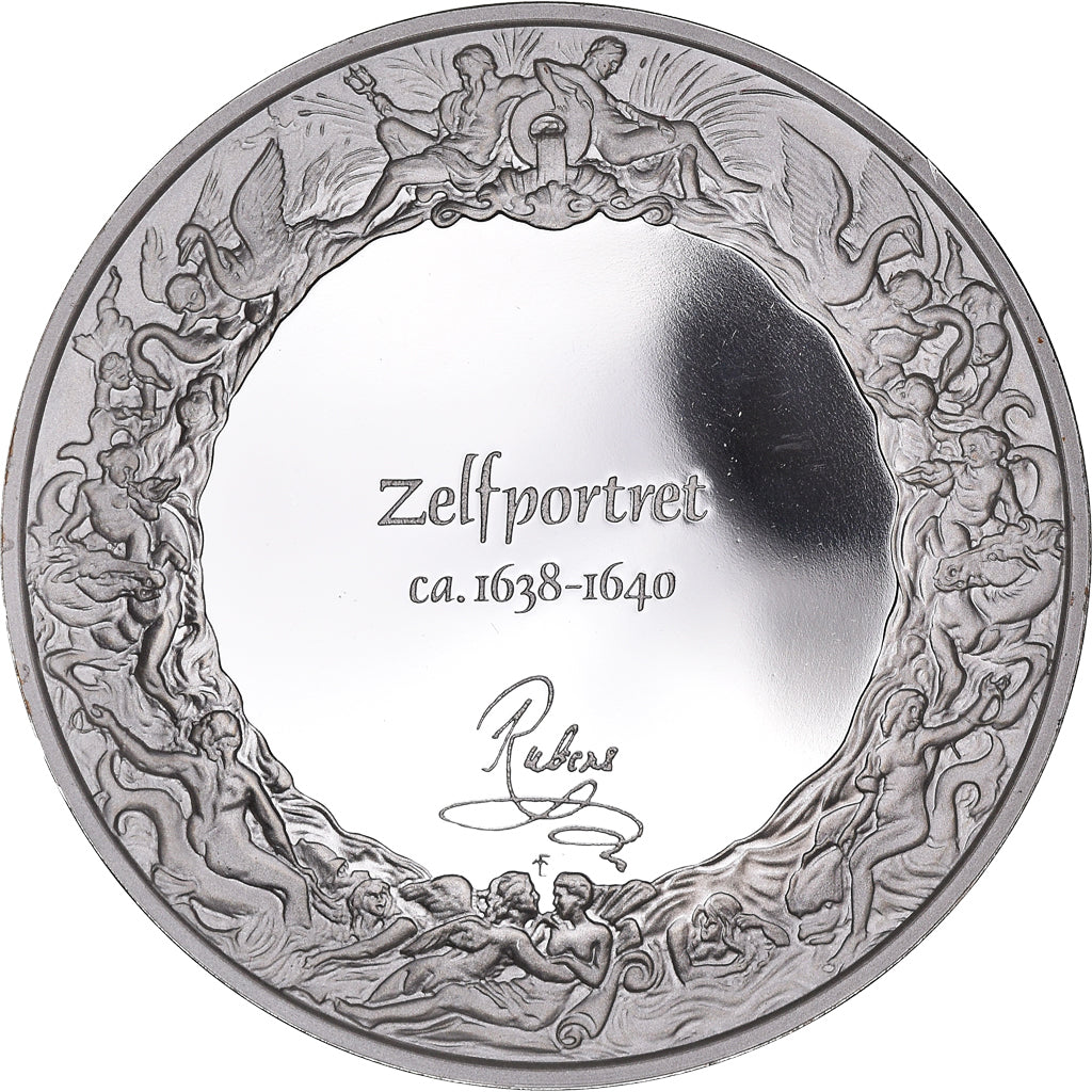 Francia, medaglia, Peinture, Rubens, Autoportrait, 1980, Proof, FDC, Argento