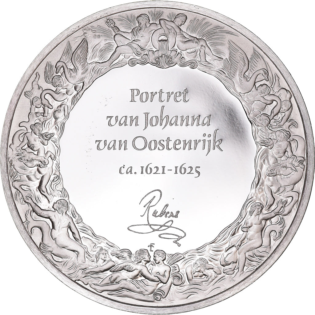 France, Médaille, Peinture, Rubens, portrait de Jeanne d'Autriche, 1980, Proof
