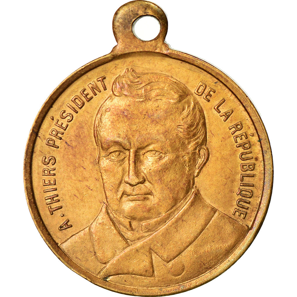 Francia, medalla, Adolphe Thiers, Président de la République, EBC, Cobre