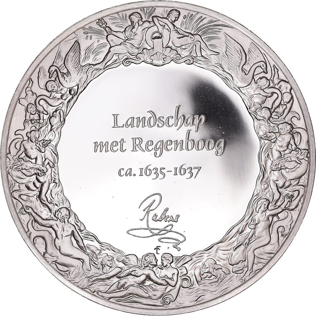 France, Médaille, Peinture, Rubens, Paysage avec Arc-en-Ciel, 1980, Proof, FDC