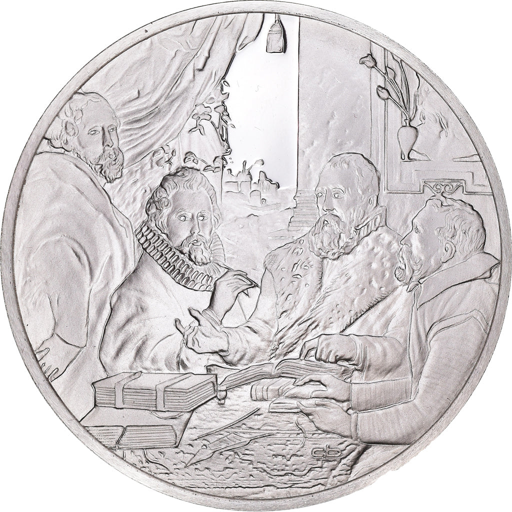Francia, medalla, Peinture, Rubens, Les Quatre Philosophes, 1980, Proof, FDC