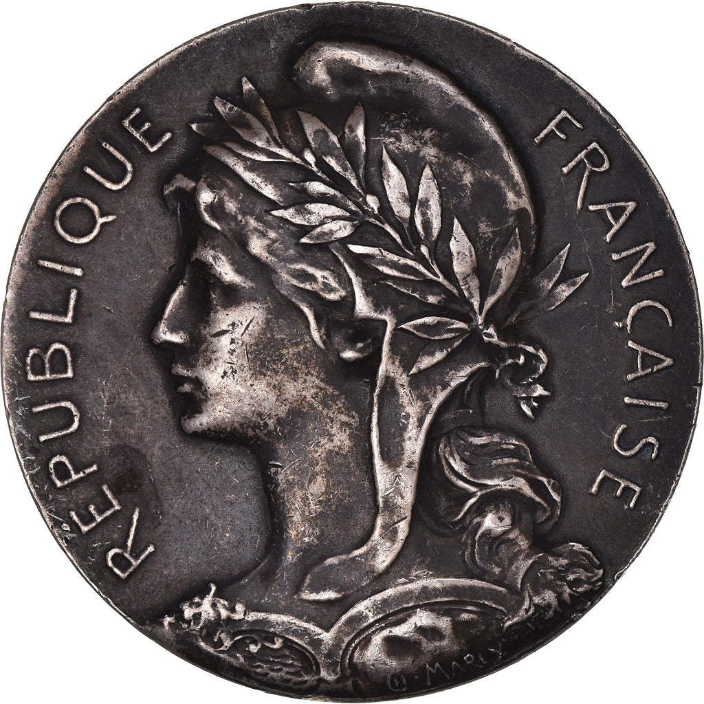 France, Medal, Chambre Syndicale du Bâtiment, Reims, 1923, Marey, AU(50-53)