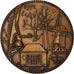 Francia, medalla, Ville de Vieux-Condé, Nord, Geography, 1956, FDC, Bronce