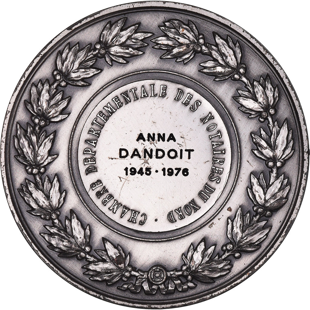 France, Medal, Chambre Départementale des Notaires du Nord, 1976, Brenet