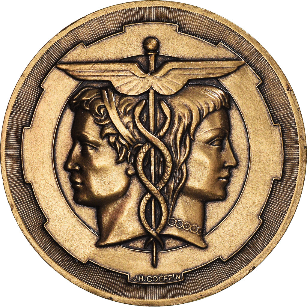 Francia, medalla, Chambre de Commerce et d'Industrie de Rouen, 2003, Coeffin