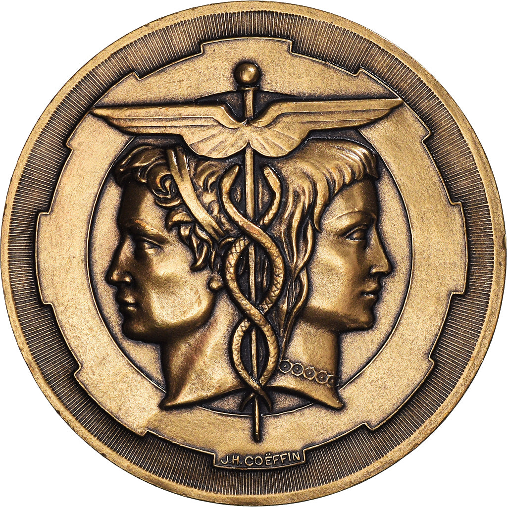 Francia, medalla, Chambre de Commerce et d'Industrie de Rouen, 2003, Coeffin