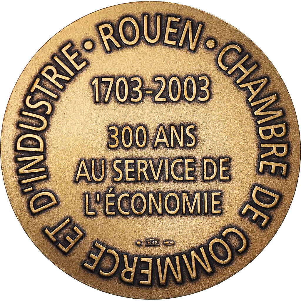 Francia, medalla, Chambre de Commerce et d'Industrie de Rouen, 2003, Coeffin