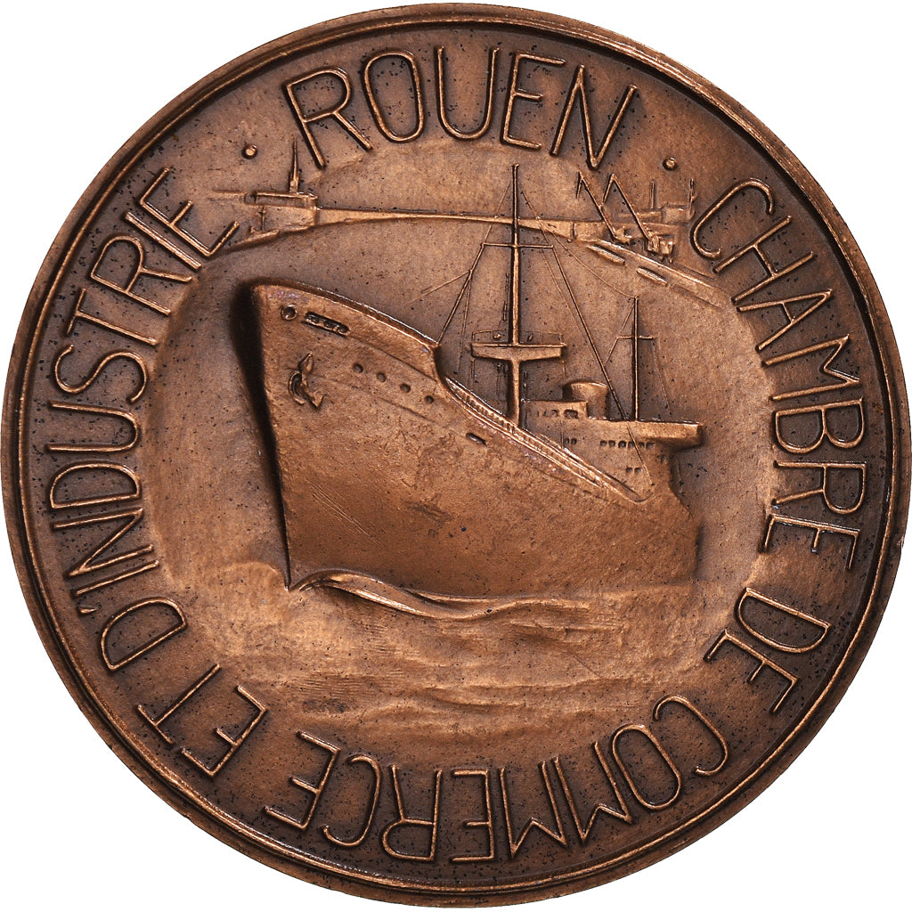 Francia, medaglia, Chambre de Commerce et d'Industrie de Rouen, 1978, Coeffin
