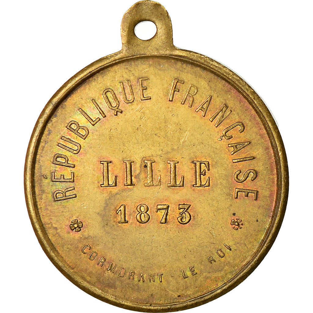 France, Medal, Adolphe Thiers, Président de la République, Lille, 1873