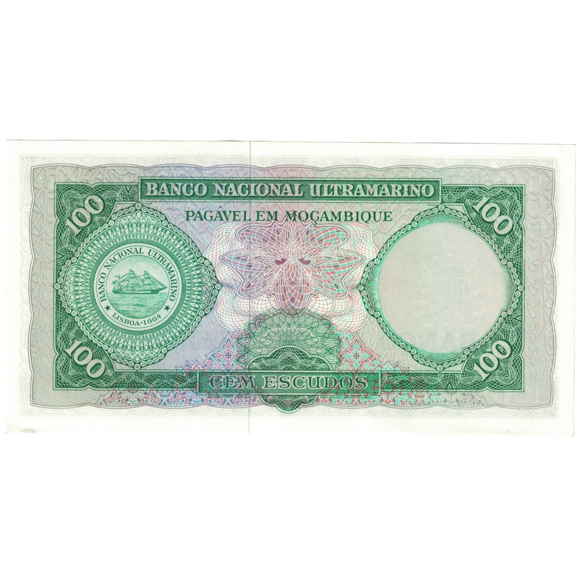 Banknot, Mozambik, 100 Escudos, 1961, 1961-03-27, KM:109a, UNC(65-70)
