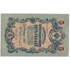 Billet, Russie, 5 Rubles, 1909, KM:10b, TTB