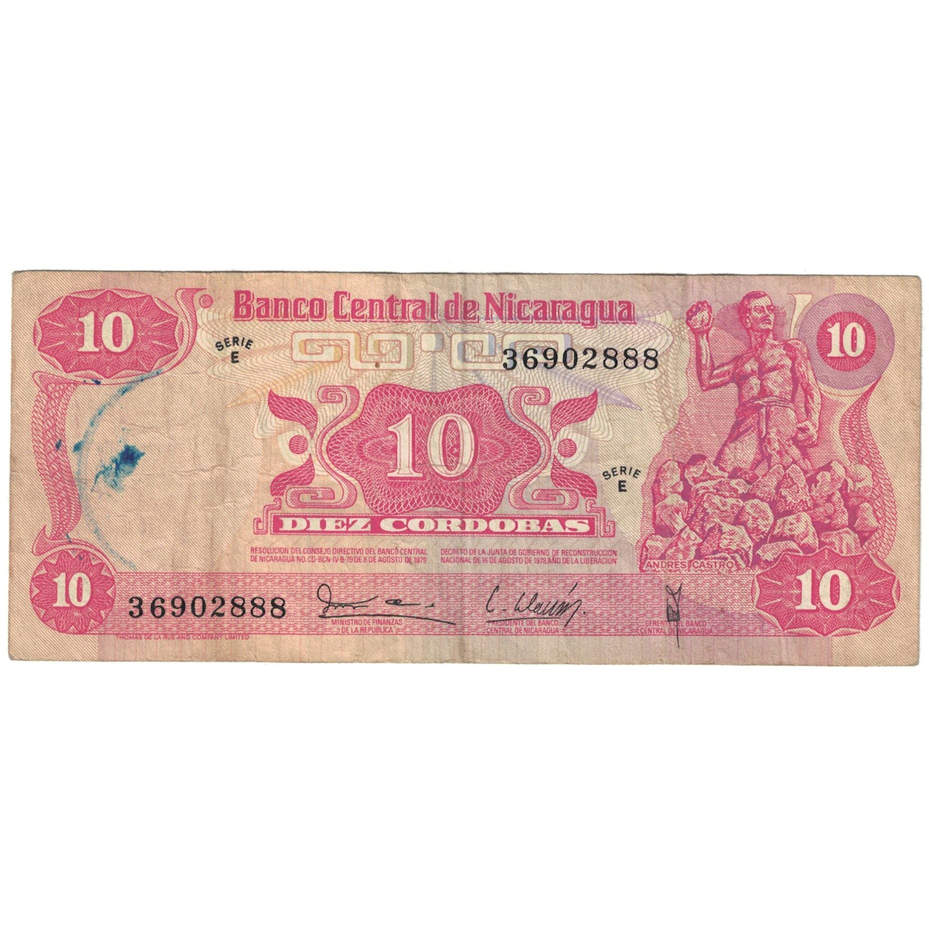 Banconote, Nicaragua, 10 Cordobas, KM:134, MB
