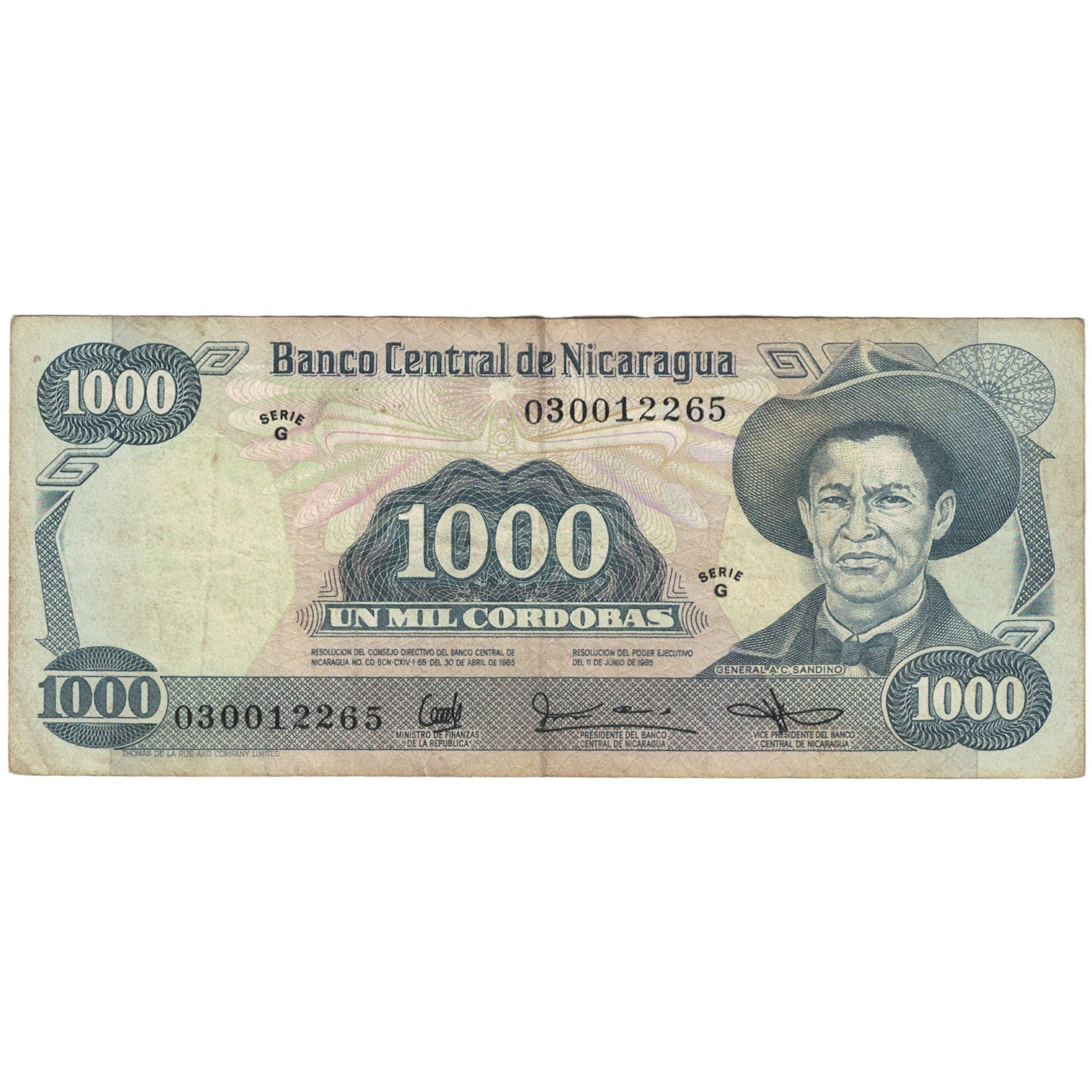 Banknote, Nicaragua, 1000 Cordobas, 1987, KM:145a, VF(20-25)