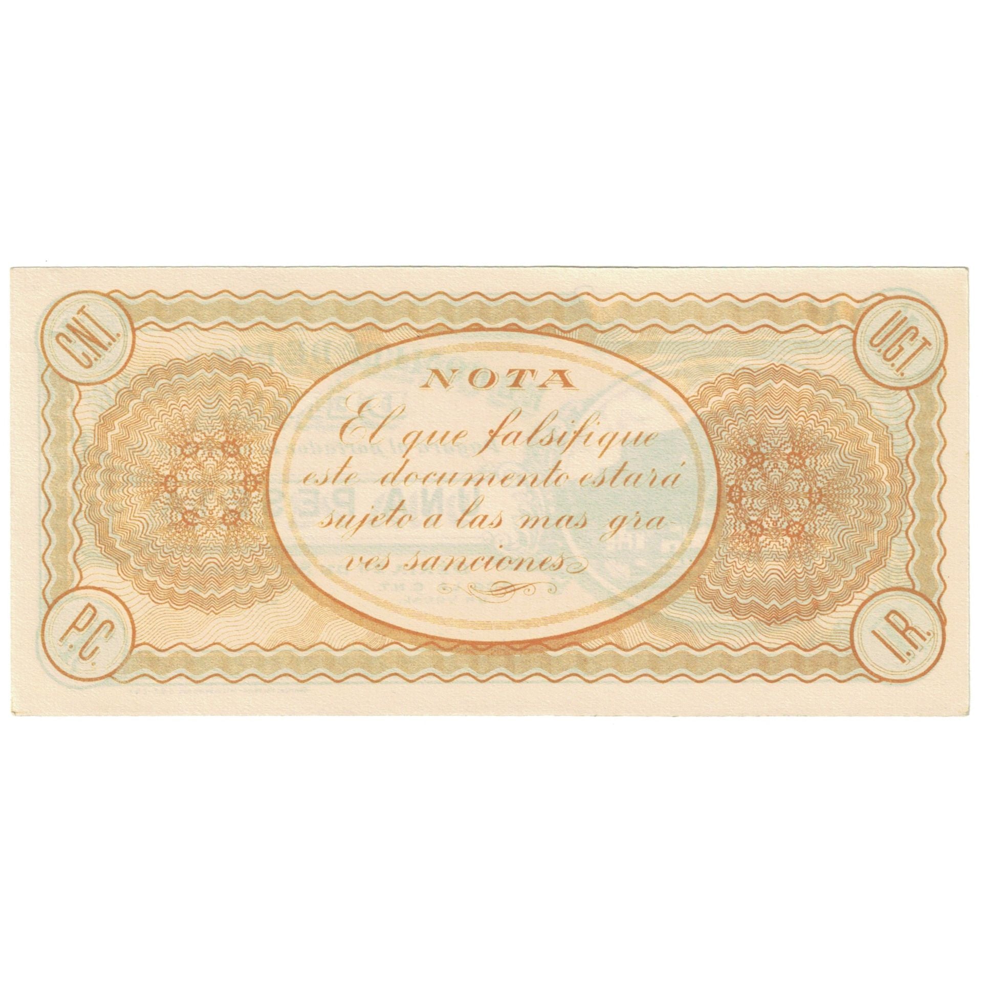 Nota, Espanha, 1 Peseta, Denia, 1936, 1936, UNC(65-70)