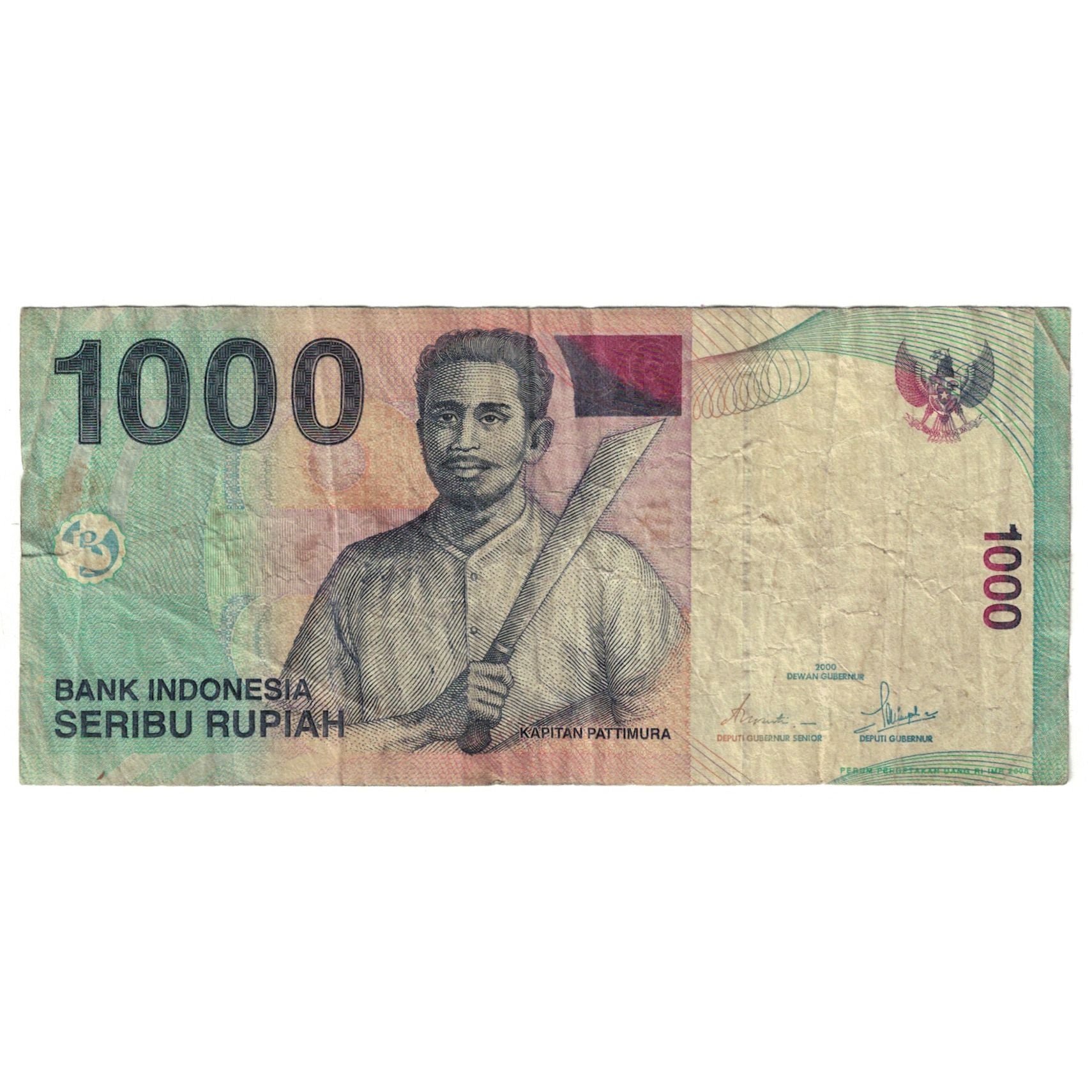Banknote, Indonesia, 1000 Rupiah, 2000, 2000, KM:141a, VG(8-10)