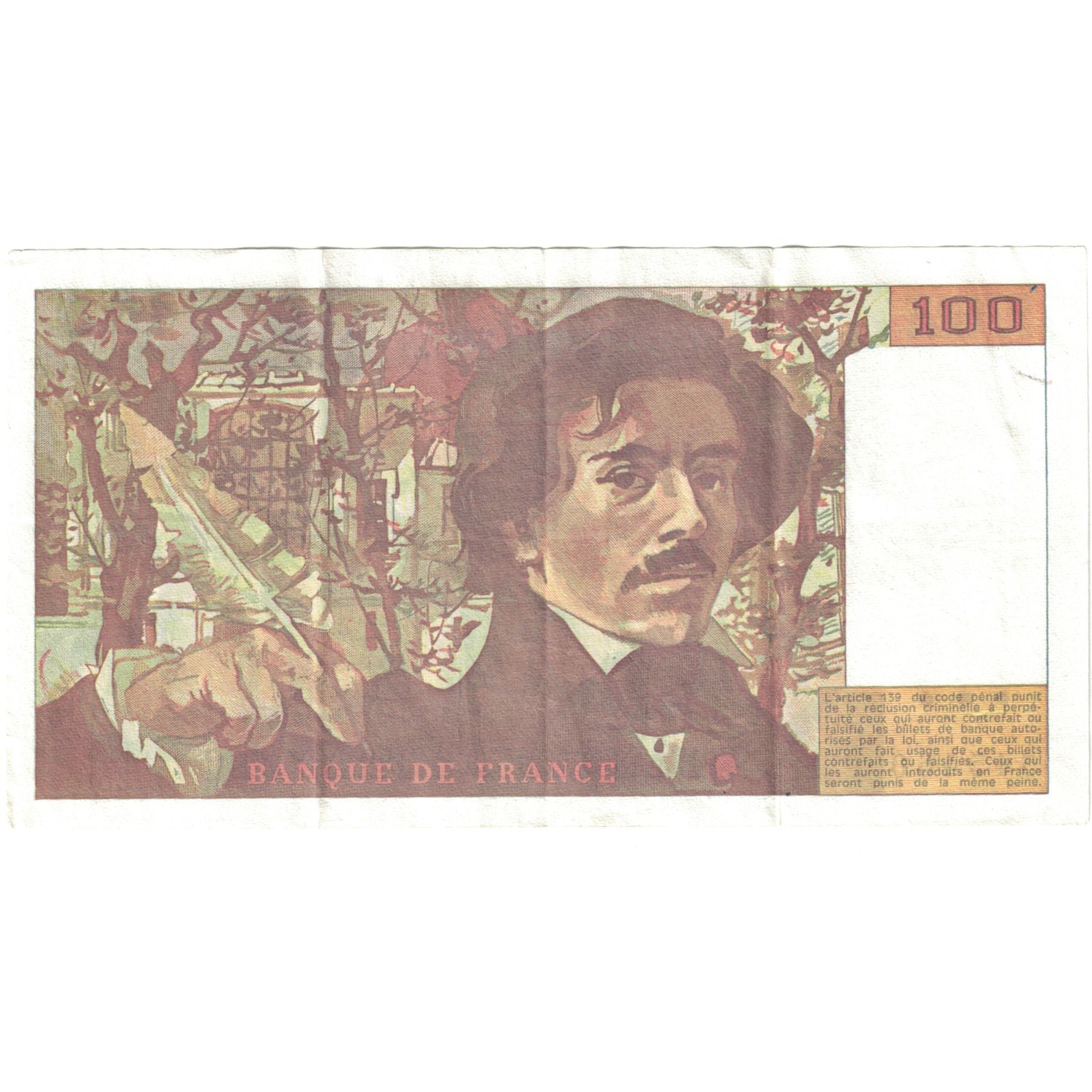 Francja, 100 Francs, Delacroix, 1993, 1993, UNC(63), Fayette:69.8, KM:154g