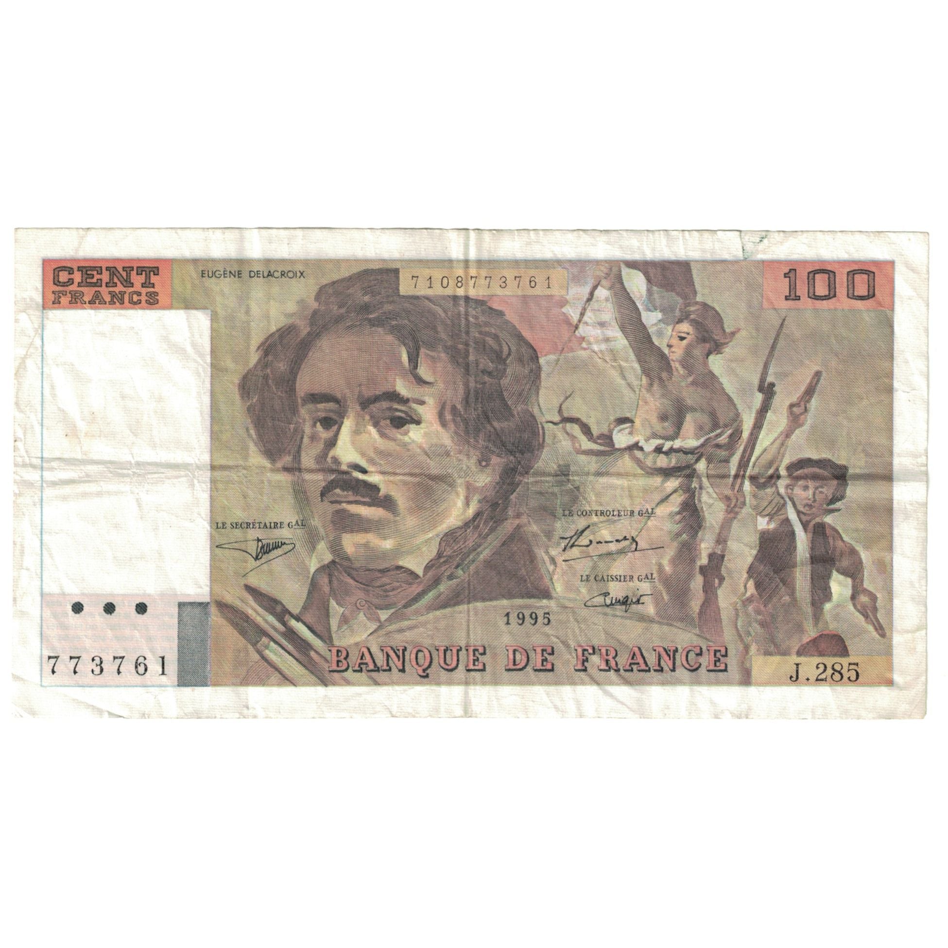 Francia, 100 Francs, 1995, BB, Fayette:69ter.2b, KM:154h