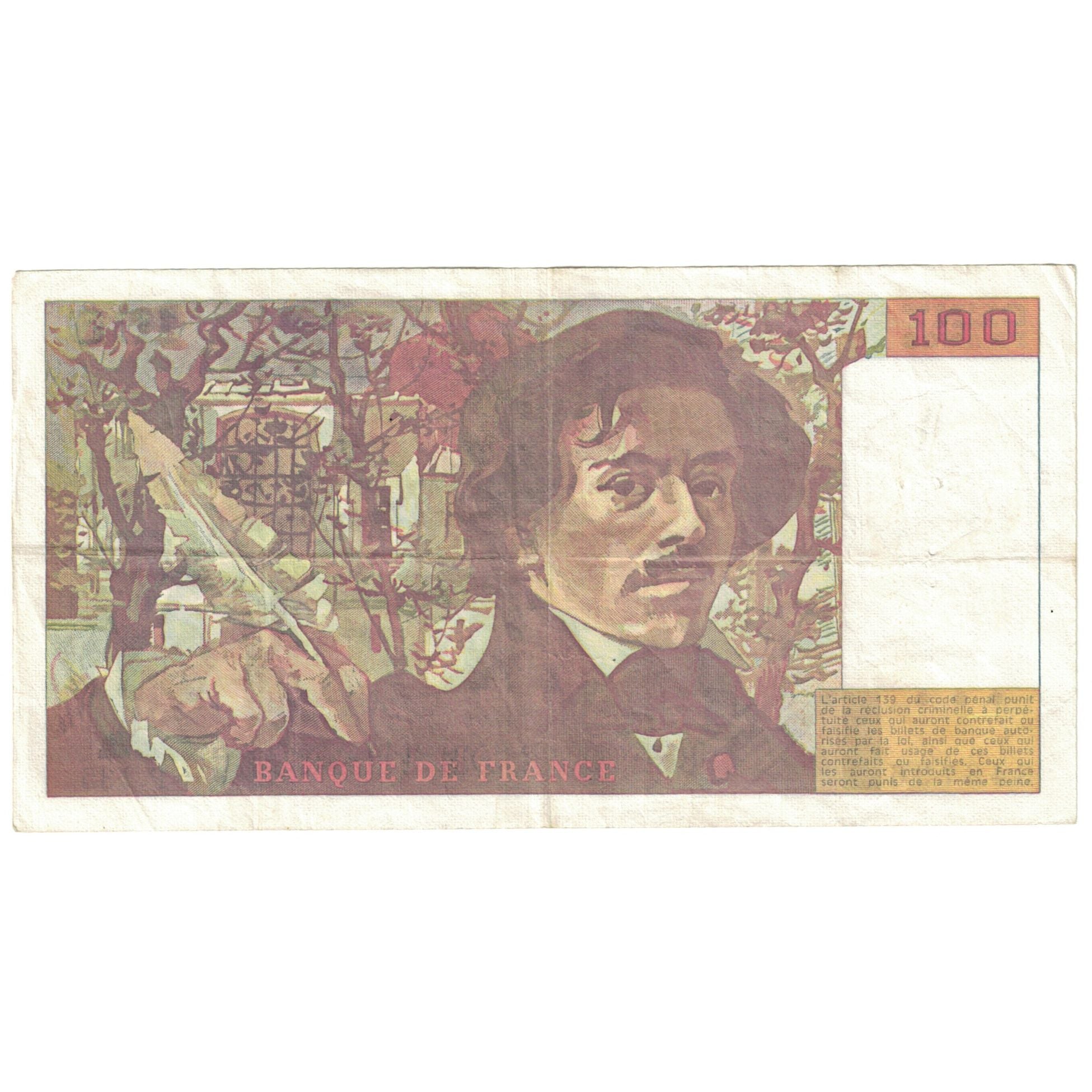 Francia, 100 Francs, 1990, P.135, BB, Fayette:69 bis 2c), KM:154e