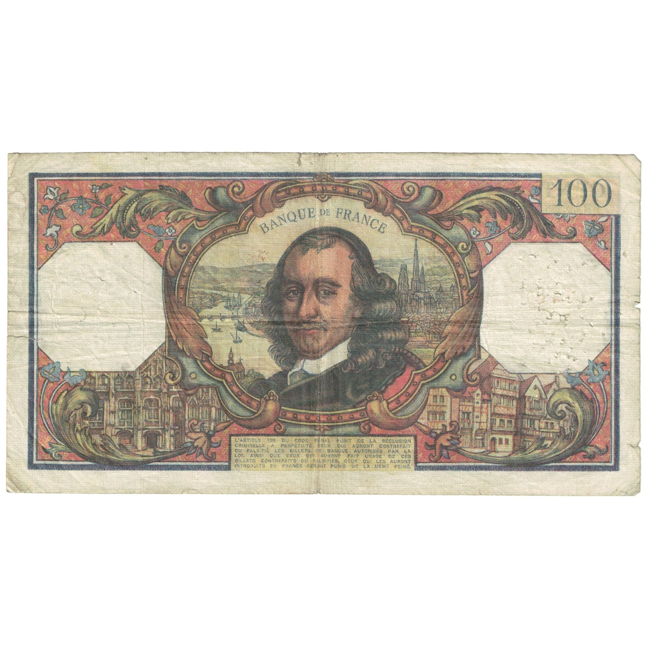 France, 100 Francs, Corneille, 1973, C, VF(20-25), Fayette:65.42, KM:149d