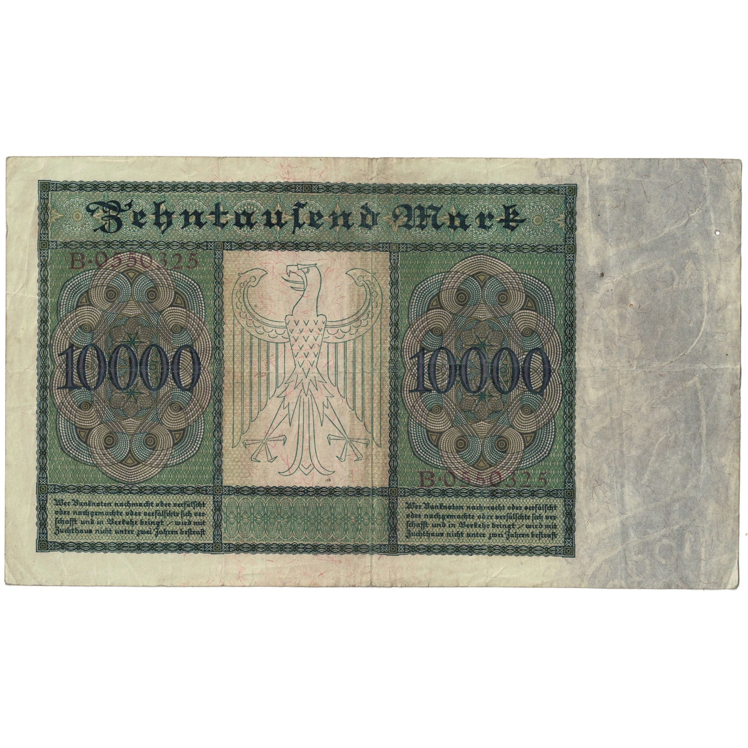 Banknote, Germany, 10,000 Mark, 1922, 1922-01-19, KM:71, VG(8-10)