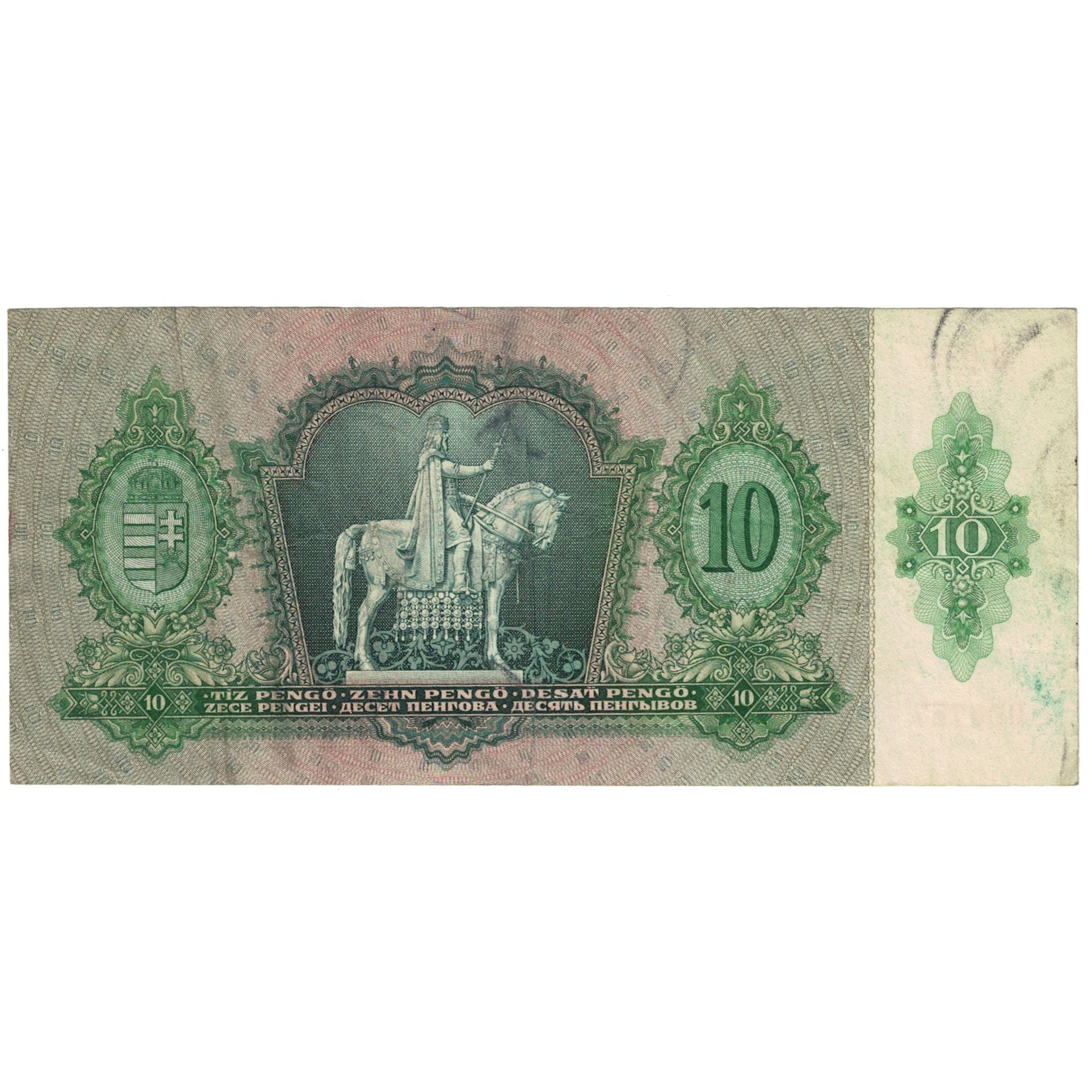 Banknote, Hungary, 10 Pengö, 1936, 1936-12-22, KM:113, EF(40-45)