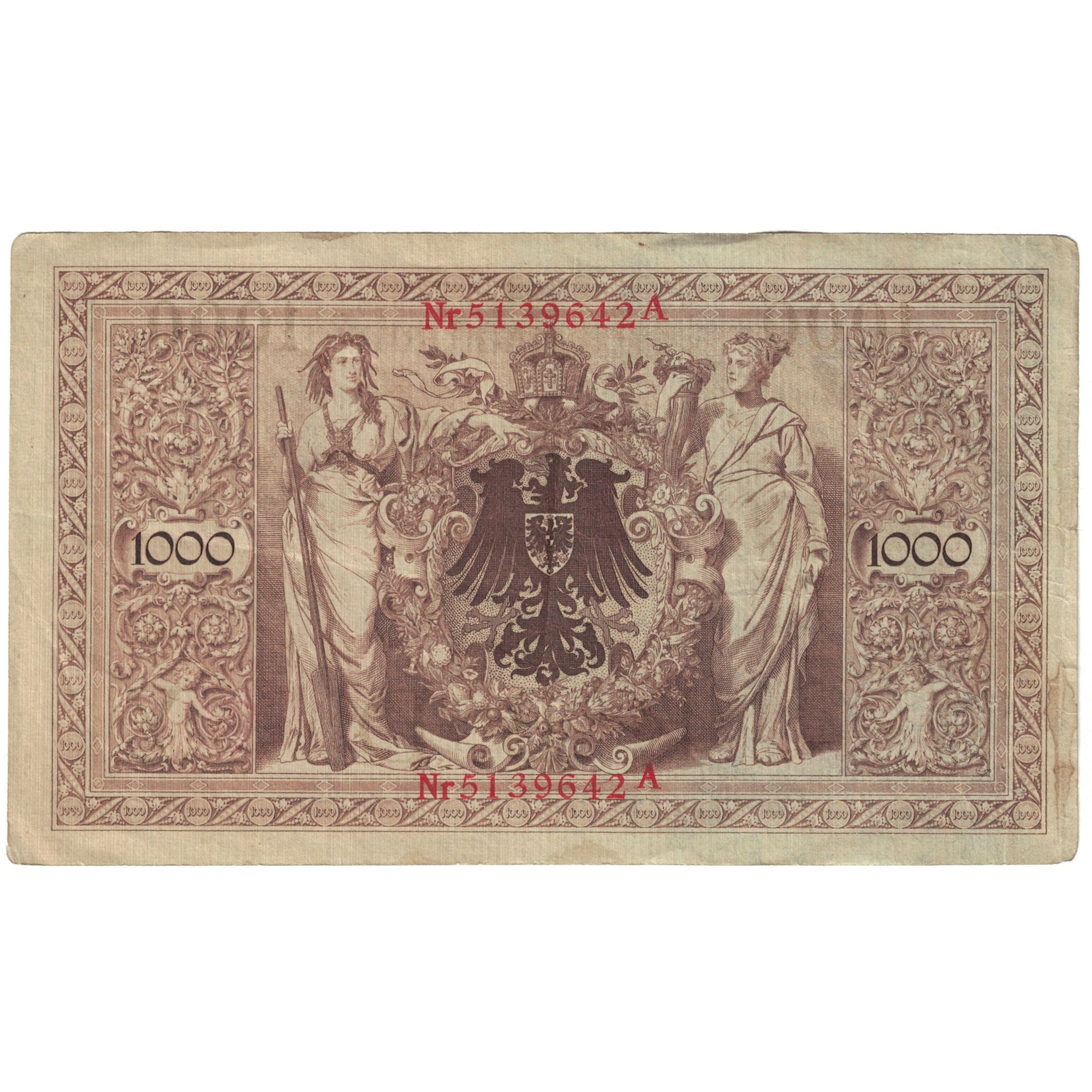 Banknote, Germany, 1000 Mark, 1910, 1910-04-21, KM:44b, VG(8-10)